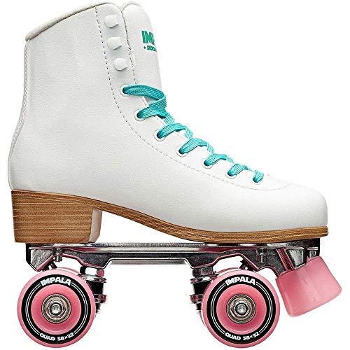 Impala Rollerskates Girl's Impala Quad Skate (Big Kid/Adult) White 10 (US Men's 8, Women's 10) M