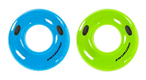 Swimline 36'' Waterpark-Style Handle Ring Tube, Colors May Vary