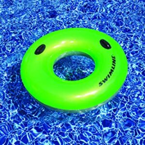 Swimline 36'' Waterpark-Style Handle Ring Tube, Colors May Vary