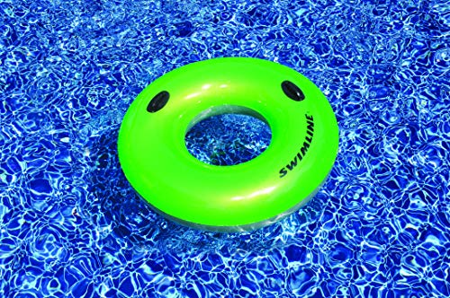 Swimline 36'' Waterpark-Style Handle Ring Tube, Colors May Vary