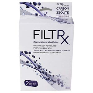 penn-plax filtrx purifying media for canister filters – compatible with cascade, marlin, and other aquarium filter systems with trays – activated carbon & zeolite (cfscb3)
