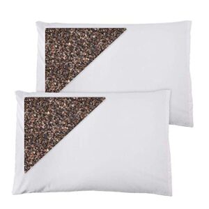 daiwa felicity 100% natural premium buckwheat sobakawa pillow with pillow protective cover (2 pack)