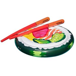 swimline futomaki sushi floating island with doodle chopsticks set 60″