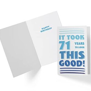 71st Birthday Card for Him Her - 71st Anniversary Card for Dad Mom - 71 Years Old Birthday Card for Brother Sister Friend - Happy 71st Birthday Card for Men Women | Karto – to Look This Good