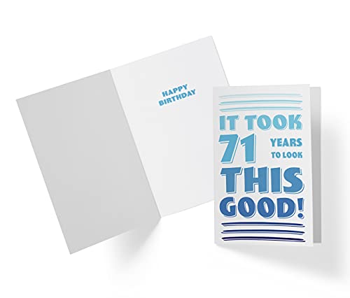 71st Birthday Card for Him Her - 71st Anniversary Card for Dad Mom - 71 Years Old Birthday Card for Brother Sister Friend - Happy 71st Birthday Card for Men Women | Karto – to Look This Good