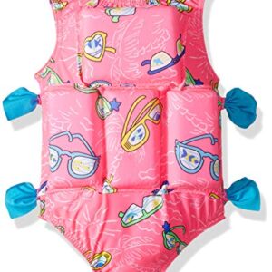 My Pool Pal Girls' Flotation Swimsuit, Pink Sunglasses, Extra Small