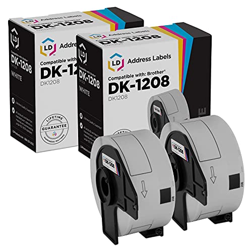 LD Products Compatible Address Label Replacement for Brother Labels DK-1208 1.4 in x 3.5 in for use in PTouch QL1050 QL-1050N QL-1060N QL-500 QL-500EC QL-550 QL-570 & QL-570VM (400 Labels, 2-Pack)