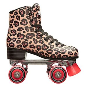 Impala Rollerskates Girl's Impala Quad Skate (Big Kid/Adult) Leopard 6 (US Men's 4, Women's 6) M