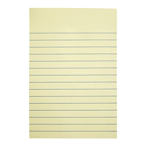 Office Depot® Brand Lined Sticky Notes, 4" x 6", Pastel Yellow, 100 Sheets Per Pad, Pack Of 8 Pads