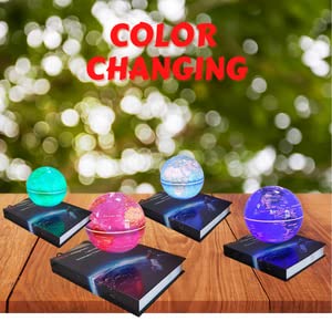 Aryellys Floating Globe LED Light with Book Style Base for Office Decor and Home Decor - Cool Stuff Levitation Globe for Office Desk, Great Gamer Gifts and Gadgets For Men, Birthday Gifts for Teachers, Fathers, and Brother