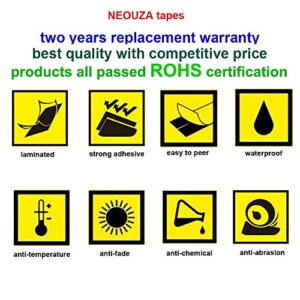 NEOUZA 5PK Compatible for Brother P-Touch Laminated Tze Tz Label Tape Cartridge 9mm x 8m (TZe-721 Black on Green)