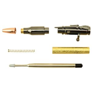penn state industries pkcp8020 bolt action 30 cal ballpoint pen kit woodturning project (10, gun metal)