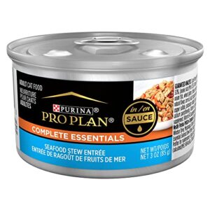 purina pro plan savor adult seafood stew entree in sauce canned cat food, 3 oz, case of 24
