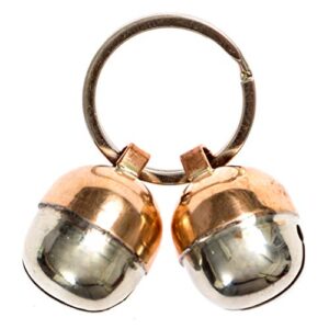 2 extra loud cat & dog bells | pet tracker | save birds & wildlife | luxury handmade copper | beau’s bells (medium)