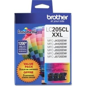 brother lc-205 oem combo high yield cartridge part # lc2053pks, brother mfc-j4320/ j5520/ j5720 printers