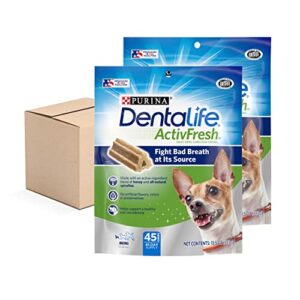 purina dentalife activfresh daily oral care mini dog chews – (2) 45 ct. pouches