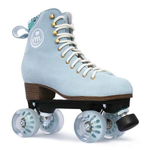 BTFL Pro Roller Skates Women, Kids or Men - Genuine Suede, Ideal for Outdoor Skating, Rink, Artistic and Rhythmic Skating. Stylish Colors Available. (Scarlett Pro US Women´s: 08 / US Men´s: 6.5)