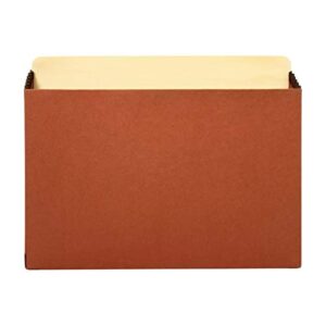 office depot brand file cabinet pockets, 5 1/4″ expansion, legal size, brown, box of 5