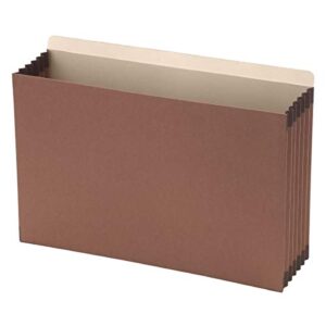 Office Depot Brand File Cabinet Pockets, 5 1/4" Expansion, Legal Size, Brown, Box of 5