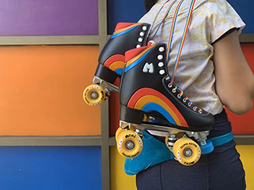 Moxi Skates - Rainbow Rider - Fun and Fashionable Womens Roller Skates | Asphalt Black | Size 8