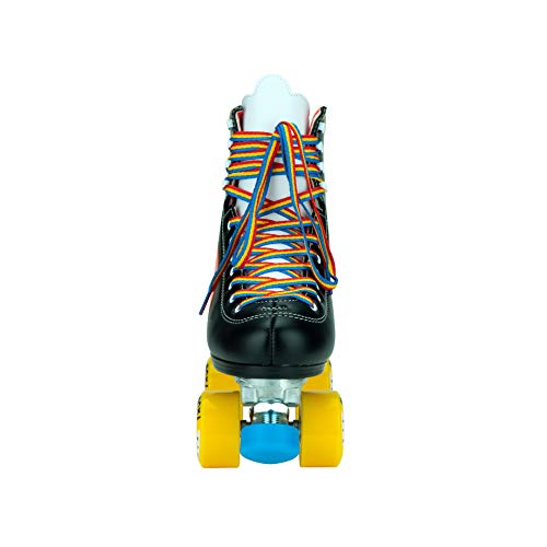 Moxi Skates - Rainbow Rider - Fun and Fashionable Womens Roller Skates | Asphalt Black | Size 8