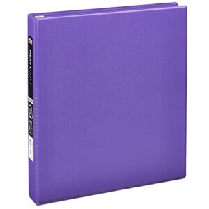 office depot® brand heavy-duty d-ring binder, 1″ rings, 59% recycled, purple