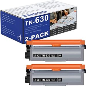 compatible high yield tn-630 tn630 toner cartridge replacement for brother tn630 dcp-l2540dw mfc-l2680w l2685dw hl-l2300d l2305w l2315dw l2320d l2340dw l2360dw l2380dw printer, 2 pack black
