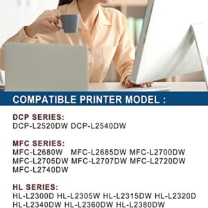 Compatible High Yield TN-630 TN630 Toner Cartridge Replacement for Brother TN630 DCP-L2540DW MFC-L2680W L2685DW HL-L2300D L2305W L2315DW L2320D L2340DW L2360DW L2380DW Printer, 2 Pack Black