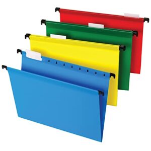 office depot® brand hanging file folders, 8 1/2″ x 11″, letter size, assorted colors, box of 20 folders