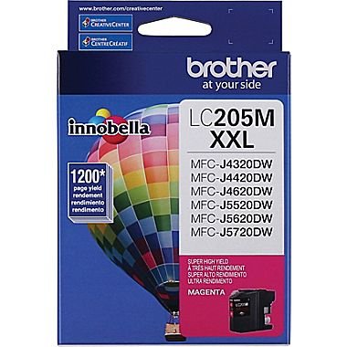 BROTHER LC205MS ORIGINAL MAGENTA INK,SUPER High-Yield