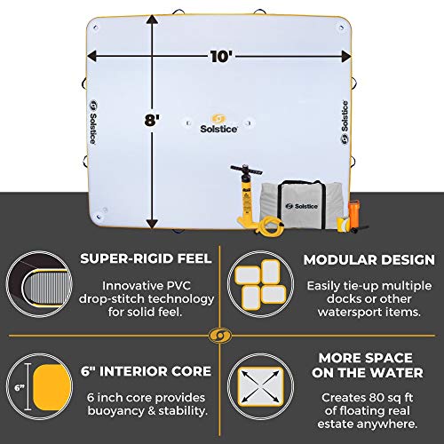 Solstice by Swimline Inflatable Floating Dock, 10' x 8'