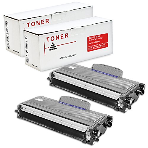 Generic Compatible Toner Cartridge Compatible w/ Brother TN-360 High Yield, Black, Compatible 2 Pack