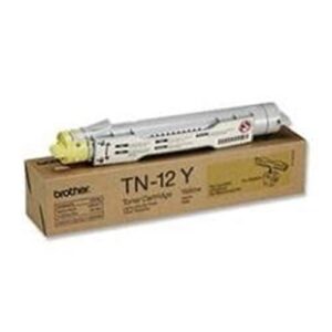 brother tn12y laser toner cartridge 6000 page yield yellow