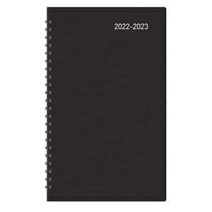 office depot® brand 14-month daily academic planner, 5″ x 8″, 30% recycled, black, july 2022 to august 2023