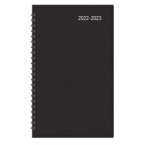 Office Depot® Brand 14-Month Daily Academic Planner, 5" x 8", 30% Recycled, Black, July 2022 To August 2023