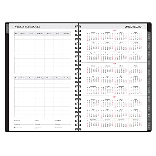 Office Depot® Brand 14-Month Daily Academic Planner, 5" x 8", 30% Recycled, Black, July 2022 To August 2023