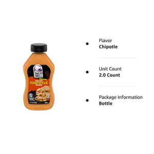 Taco Bell Mexican Taco Bell Chipotle Creamy Sauce, 12oz, 12 ounce - SET OF 2