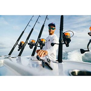 PENN Fishing Battle Spinning Reel and Fishing Rod Combo, black/white/blue, 5000 reel size - 7' - medium heavy - 1pc (BTLIII5000LE701MH)
