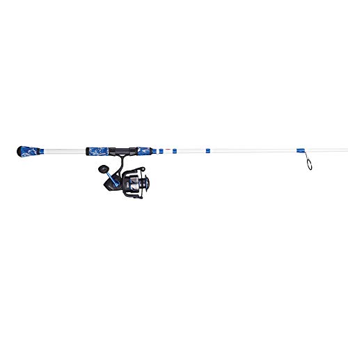 PENN Fishing Battle Spinning Reel and Fishing Rod Combo, black/white/blue, 5000 reel size - 7' - medium heavy - 1pc (BTLIII5000LE701MH)