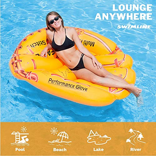 Swimline Giant Inflatable Baseball Glove Pool Float , Brown