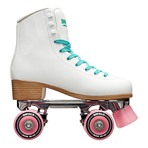 Impala Rollerskates Girl's Impala Quad Skate (Big Kid/Adult) White 9 (US Men's 7, Women's 9) M