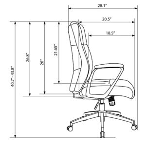 Realspace® Modern Comfort Delagio Bonded Leather Mid-Back Manager's Chair, Taupe/Silver