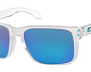 Oakley Holbrook XL OO9417 Sunglasses For Men+BUNDLE Accessory Leash Kit + BUNDLE with Designer iWear Complimentary Care Kit (Polished Clear/Prizm Sapphire Polarized, 59)