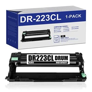 oqmygs compatible dr223cl bk drum unit replacement for brother dr223cl dr223 dr-223 works with hl-3210cw hl-3230cdw hl-3270cdw hl-3230cdn hl-3290cdw printer, (black 1-pack)