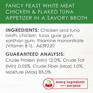 Fancy Feast Purina Gravy, Grain Free Wet Cat Food Complement, Appetizers White Meat Chicken & Flaked Tuna - (10) 1.1 oz. Trays