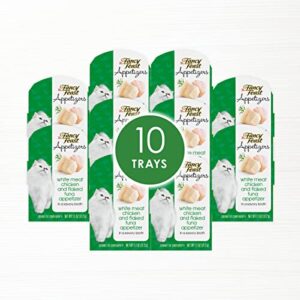 Fancy Feast Purina Gravy, Grain Free Wet Cat Food Complement, Appetizers White Meat Chicken & Flaked Tuna - (10) 1.1 oz. Trays