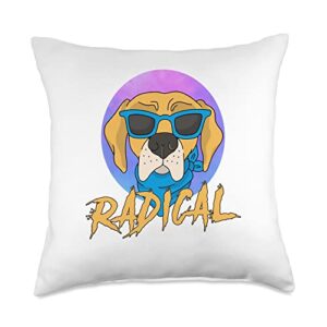 rock dolphin – love my dogs gift tops dog loving pet owner gift throw pillow, 18×18, multicolor