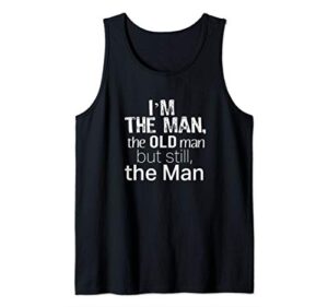 funny retirement gift product – i’m the old man tank top