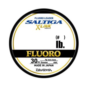 daiwa saltiga fluoro leader cross link 98.6 ft (30 m), 60 lb (#18), natural