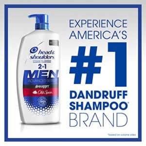 Head and Shoulders Shampoo and Conditioner 2 in 1, Anti Dandruff Treatment and Scalp Care, Old Spice Swagger for Men, 31.4 Fl Oz, Pack of 2